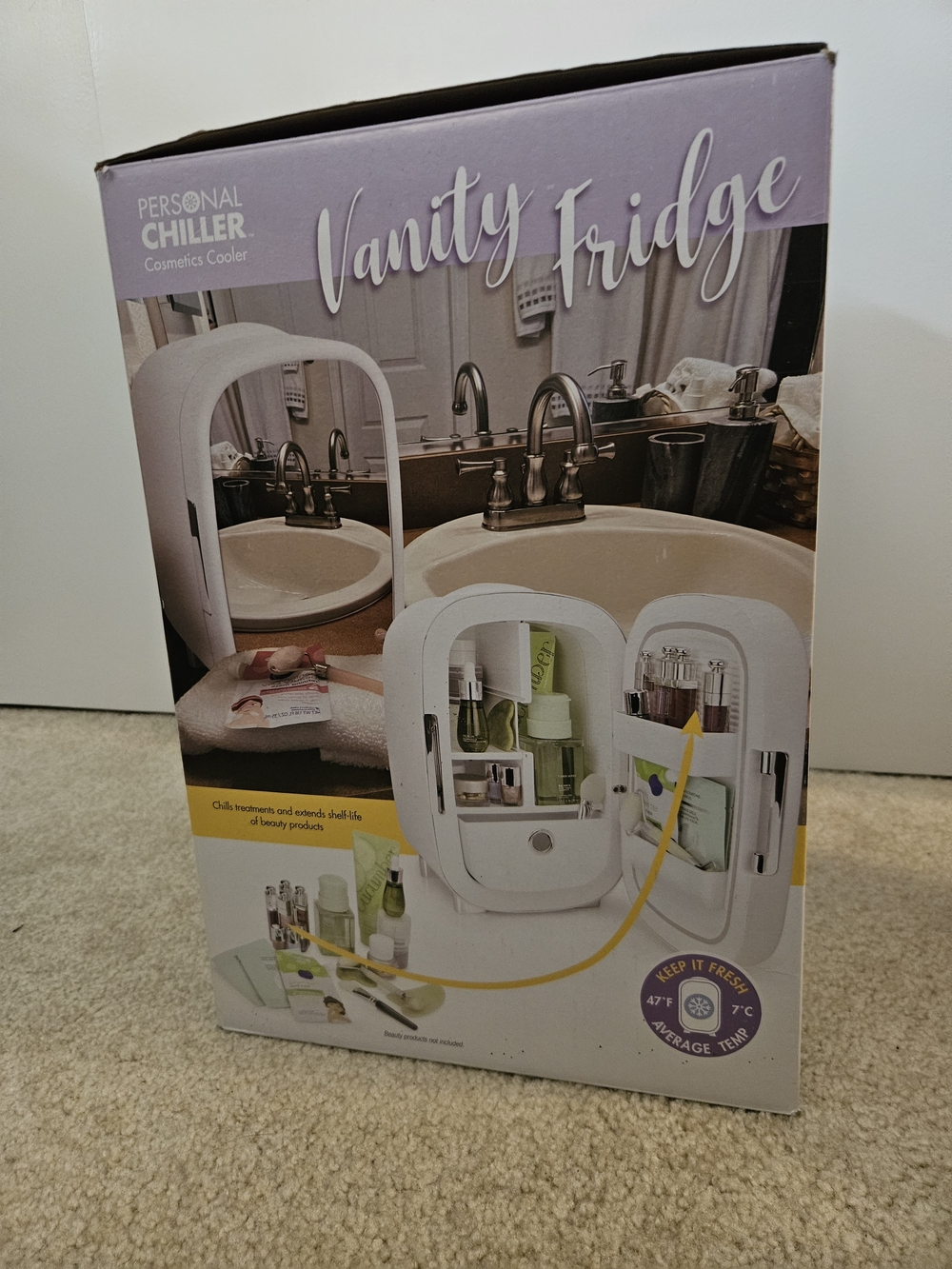 White Vanity Fridge Personal Chiller